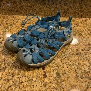 Keen Whisper Blue Waterproof Hiking Sandals 8.5